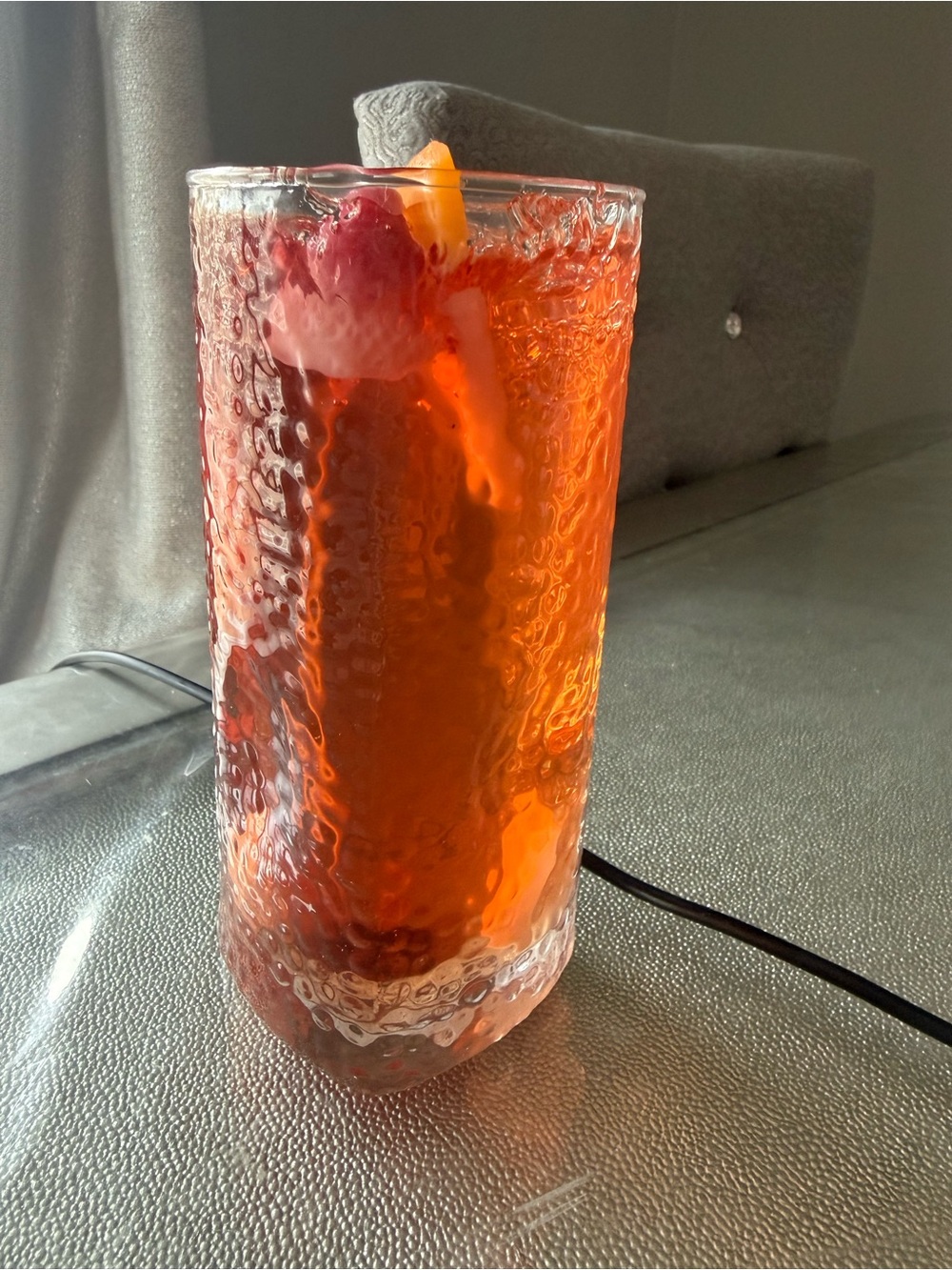 Custom made Candle with real fruits Strawberry and orange